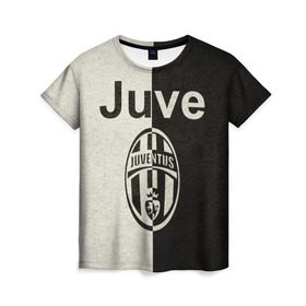 Женская футболка 3D с принтом Juventus6 в Тюмени, 100% полиэфир ( синтетическое хлопкоподобное полотно) | прямой крой, круглый вырез горловины, длина до линии бедер | football | juve | juventus | seria a | бьянконери | серия а | футбол | чемпионат италии | юве | ювентус