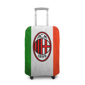 Чехол для чемодана 3D с принтом Milan2 в Тюмени, 86% полиэфир, 14% спандекс | двустороннее нанесение принта, прорези для ручек и колес | football | milan | seria a | милан | россонери | серия а | футбол | чемпионат италии