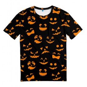 Мужская футболка 3D с принтом Хэллуин 6 в Тюмени, 100% полиэфир | прямой крой, круглый вырез горловины, длина до линии бедер | 31 октября | halloween | паутина | привидения | теги: хелоуин | хеллоуин | черепа