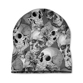 Шапка 3D с принтом Хэллуин 8 в Тюмени, 100% полиэстер | универсальный размер, печать по всей поверхности изделия | 31 октября | halloween | паутина | привидения | теги: хелоуин | хеллоуин | черепа
