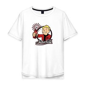 Мужская футболка хлопок Oversize с принтом NukaCola в Тюмени, 100% хлопок | свободный крой, круглый ворот, “спинка” длиннее передней части | Тематика изображения на принте: 