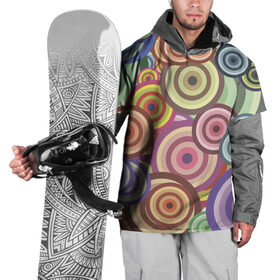 Накидка на куртку 3D с принтом Радуга добра в Тюмени, 100% полиэстер |  | круги | паттерн | разноцветный