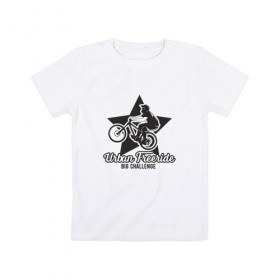 Детская футболка хлопок с принтом Urban Freeride в Тюмени, 100% хлопок | круглый вырез горловины, полуприлегающий силуэт, длина до линии бедер | 