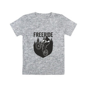 Детская футболка хлопок с принтом Freeride в Тюмени, 100% хлопок | круглый вырез горловины, полуприлегающий силуэт, длина до линии бедер | iceberg