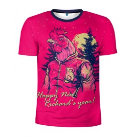 Мужская футболка 3D спортивная с принтом Happy Richard`s year! в Тюмени, 100% полиэстер с улучшенными характеристиками | приталенный силуэт, круглая горловина, широкие плечи, сужается к линии бедра | Тематика изображения на принте: 