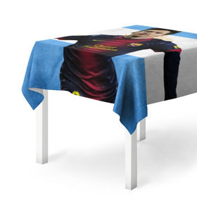 Скатерть 3D с принтом Messi from Argentina в Тюмени, 100% полиэстер (ткань не мнется и не растягивается) | Размер: 150*150 см | Тематика изображения на принте: аргентина | барселона | месси | футбол