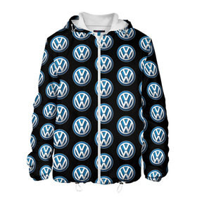 Мужская куртка 3D с принтом Volkswagen в Тюмени, ткань верха — 100% полиэстер, подклад — флис | прямой крой, подол и капюшон оформлены резинкой с фиксаторами, два кармана без застежек по бокам, один большой потайной карман на груди. Карман на груди застегивается на липучку | Тематика изображения на принте: фольксваген