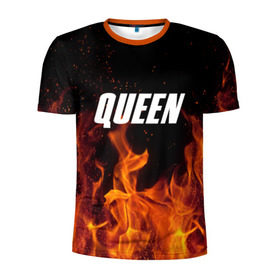Мужская футболка 3D спортивная с принтом Queen в Тюмени, 100% полиэстер с улучшенными характеристиками | приталенный силуэт, круглая горловина, широкие плечи, сужается к линии бедра | rok | куин | меркури | музыка | панк | рок | фреди