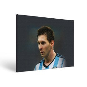 Холст прямоугольный с принтом Leo Messi в Тюмени, 100% ПВХ |  | fc barcelona | football | lionel messi | messi | аргентина | барса | лео месси | фк барселона | футбол