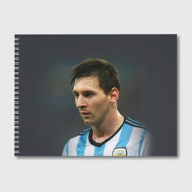 Альбом для рисования с принтом Leo Messi в Тюмени, 100% бумага
 | матовая бумага, плотность 200 мг. | Тематика изображения на принте: fc barcelona | football | lionel messi | messi | аргентина | барса | лео месси | фк барселона | футбол