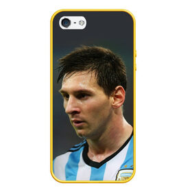 Чехол для iPhone 5/5S матовый с принтом Leo Messi в Тюмени, Силикон | Область печати: задняя сторона чехла, без боковых панелей | fc barcelona | football | lionel messi | messi | аргентина | барса | лео месси | фк барселона | футбол