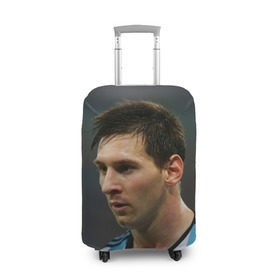 Чехол для чемодана 3D с принтом Leo Messi в Тюмени, 86% полиэфир, 14% спандекс | двустороннее нанесение принта, прорези для ручек и колес | fc barcelona | football | lionel messi | messi | аргентина | барса | лео месси | фк барселона | футбол
