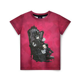 Детская футболка 3D с принтом Gothic в Тюмени, 100% гипоаллергенный полиэфир | прямой крой, круглый вырез горловины, длина до линии бедер, чуть спущенное плечо, ткань немного тянется | anime кресло | gothic | парень | черный
