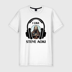 Мужская футболка премиум с принтом I like Steve Aoki в Тюмени, 92% хлопок, 8% лайкра | приталенный силуэт, круглый вырез ворота, длина до линии бедра, короткий рукав | beatport | club | dim mak | dj | edm | electro | house | i like | music | production | radio | steve aoki | techno | top | trance | дискотека | звезда | клуб | любимчик | мне нравится | музыка | музыкант | наушники | продюссер | радио | фестиваль