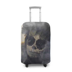 Чехол для чемодана 3D с принтом Dia de los muertos в Тюмени, 86% полиэфир, 14% спандекс | двустороннее нанесение принта, прорези для ручек и колес | девушка | день мёртвых | дым | зомби | мертвец | праздник