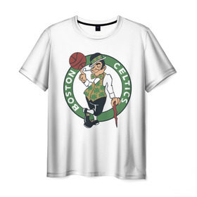 Мужская футболка 3D с принтом Boston Celtics в Тюмени, 100% полиэфир | прямой крой, круглый вырез горловины, длина до линии бедер | Тематика изображения на принте: boston celtics | nba | бостон селтикс | нба
