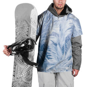 Накидка на куртку 3D с принтом Морозные узоры в Тюмени, 100% полиэстер |  | frost | happy | new | year | год | иней | мороз | новогодние | новый | снег
