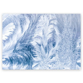 Поздравительная открытка с принтом Морозные узоры в Тюмени, 100% бумага | плотность бумаги 280 г/м2, матовая, на обратной стороне линовка и место для марки
 | Тематика изображения на принте: frost | happy | new | year | год | иней | мороз | новогодние | новый | снег