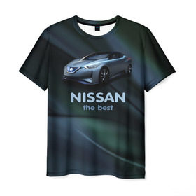 Мужская футболка 3D с принтом Nissan the best в Тюмени, 100% полиэфир | прямой крой, круглый вырез горловины, длина до линии бедер | Тематика изображения на принте: nissan | авто | автомобиль | водитель | машина | ниссан | тачка