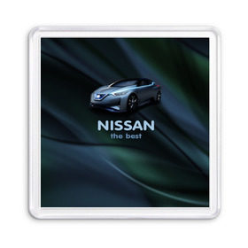 Магнит 55*55 с принтом Nissan the best в Тюмени, Пластик | Размер: 65*65 мм; Размер печати: 55*55 мм | nissan | авто | автомобиль | водитель | машина | ниссан | тачка