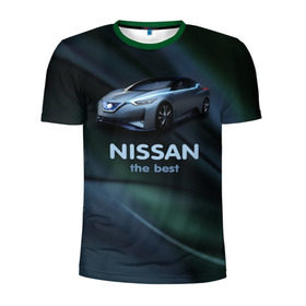 Мужская футболка 3D спортивная с принтом Nissan the best в Тюмени, 100% полиэстер с улучшенными характеристиками | приталенный силуэт, круглая горловина, широкие плечи, сужается к линии бедра | nissan | авто | автомобиль | водитель | машина | ниссан | тачка