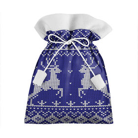 Подарочный 3D мешок с принтом Свитер 2 в Тюмени, 100% полиэстер | Размер: 29*39 см | ангел | ёлка | ель | зима | колокольчик | нг | новый год | олень | рождество | санта | снег