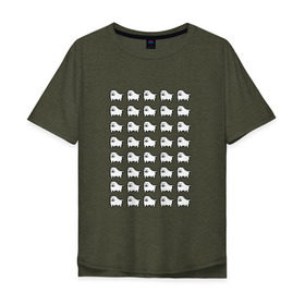 Мужская футболка хлопок Oversize с принтом Undertale doge в Тюмени, 100% хлопок | свободный крой, круглый ворот, “спинка” длиннее передней части | андертейл | подземелье | собака