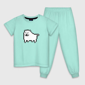 Детская пижама хлопок с принтом Undertale game doge в Тюмени, 100% хлопок |  брюки и футболка прямого кроя, без карманов, на брюках мягкая резинка на поясе и по низу штанин
 | dog | андертейл | подземелье | собака