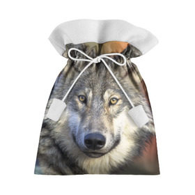 Подарочный 3D мешок с принтом Волк в Тюмени, 100% полиэстер | Размер: 29*39 см | волк | волки | волчата | волчонок | хищник