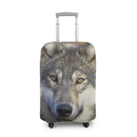 Чехол для чемодана 3D с принтом Волк в Тюмени, 86% полиэфир, 14% спандекс | двустороннее нанесение принта, прорези для ручек и колес | волк | волки | волчата | волчонок | хищник