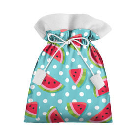 Подарочный 3D мешок с принтом Арбузный рай в Тюмени, 100% полиэстер | Размер: 29*39 см | berry | eat | fruit | pattern | sweet | watermelon | арбуз | еда | сладость | узор | фрукт | ягода