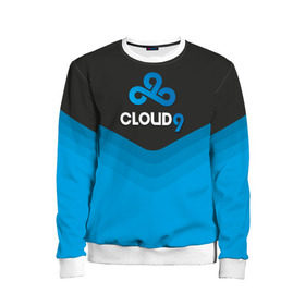 Детский свитшот 3D с принтом Cloud 9 Uniform в Тюмени, 100% полиэстер | свободная посадка, прямой крой, мягкая тканевая резинка на рукавах и понизу свитшота | counter strike | cs go | swat | terrorist | контр страйк | кс го | спецназ