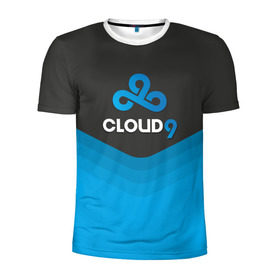 Мужская футболка 3D спортивная с принтом Cloud 9 Uniform в Тюмени, 100% полиэстер с улучшенными характеристиками | приталенный силуэт, круглая горловина, широкие плечи, сужается к линии бедра | counter strike | cs go | swat | terrorist | контр страйк | кс го | спецназ