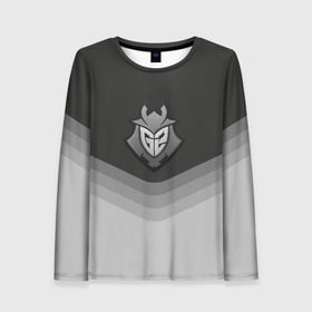 Женский лонгслив 3D с принтом G2 Esports Uniform в Тюмени, 100% полиэстер | длинные рукава, круглый вырез горловины, полуприлегающий силуэт | Тематика изображения на принте: counter strike | cs go | g2 esports | swat | terrorist | г2 еспорт | контр страйк | кс го | спецназ