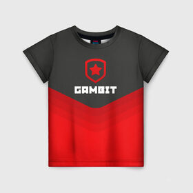 Детская футболка 3D с принтом Gambit Gaming Uniform в Тюмени, 100% гипоаллергенный полиэфир | прямой крой, круглый вырез горловины, длина до линии бедер, чуть спущенное плечо, ткань немного тянется | counter strike | cs go | gambit | swat | terrorist | гамбит | контр страйк | кс го | спецназ