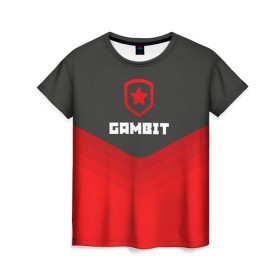 Женская футболка 3D с принтом Gambit Gaming Uniform в Тюмени, 100% полиэфир ( синтетическое хлопкоподобное полотно) | прямой крой, круглый вырез горловины, длина до линии бедер | counter strike | cs go | gambit | swat | terrorist | гамбит | контр страйк | кс го | спецназ