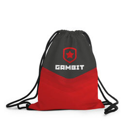 Рюкзак-мешок 3D с принтом Gambit Gaming Uniform в Тюмени, 100% полиэстер | плотность ткани — 200 г/м2, размер — 35 х 45 см; лямки — толстые шнурки, застежка на шнуровке, без карманов и подкладки | counter strike | cs go | gambit | swat | terrorist | гамбит | контр страйк | кс го | спецназ