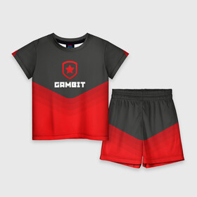 Детский костюм с шортами 3D с принтом Gambit Gaming Uniform в Тюмени,  |  | counter strike | cs go | gambit | swat | terrorist | гамбит | контр страйк | кс го | спецназ