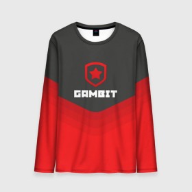 Мужской лонгслив 3D с принтом Gambit Gaming Uniform в Тюмени, 100% полиэстер | длинные рукава, круглый вырез горловины, полуприлегающий силуэт | Тематика изображения на принте: counter strike | cs go | gambit | swat | terrorist | гамбит | контр страйк | кс го | спецназ