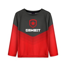 Детский лонгслив 3D с принтом Gambit Gaming Uniform в Тюмени, 100% полиэстер | длинные рукава, круглый вырез горловины, полуприлегающий силуэт
 | Тематика изображения на принте: counter strike | cs go | gambit | swat | terrorist | гамбит | контр страйк | кс го | спецназ