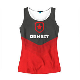 Женская майка 3D с принтом Gambit Gaming Uniform в Тюмени, 100% полиэстер | круглая горловина, прямой силуэт, длина до линии бедра | Тематика изображения на принте: counter strike | cs go | gambit | swat | terrorist | гамбит | контр страйк | кс го | спецназ