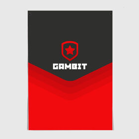 Постер с принтом Gambit Gaming Uniform в Тюмени, 100% бумага
 | бумага, плотность 150 мг. Матовая, но за счет высокого коэффициента гладкости имеет небольшой блеск и дает на свету блики, но в отличии от глянцевой бумаги не покрыта лаком | counter strike | cs go | gambit | swat | terrorist | гамбит | контр страйк | кс го | спецназ