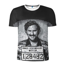 Мужская футболка 3D спортивная с принтом Pablo Escobar в Тюмени, 100% полиэстер с улучшенными характеристиками | приталенный силуэт, круглая горловина, широкие плечи, сужается к линии бедра | Тематика изображения на принте: пабло | эскобар