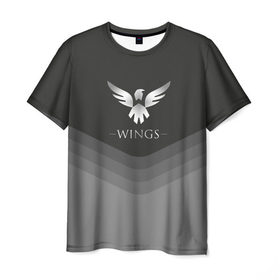 Мужская футболка 3D с принтом Wings Uniform в Тюмени, 100% полиэфир | прямой крой, круглый вырез горловины, длина до линии бедер | 