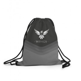 Рюкзак-мешок 3D с принтом Wings Uniform в Тюмени, 100% полиэстер | плотность ткани — 200 г/м2, размер — 35 х 45 см; лямки — толстые шнурки, застежка на шнуровке, без карманов и подкладки | 