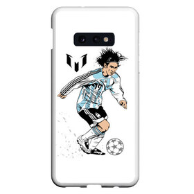 Чехол для Samsung S10E с принтом Messi в Тюмени, Силикон | Область печати: задняя сторона чехла, без боковых панелей | barselona | messi | аргентина | барселона | испания | месси | мяч | футбол