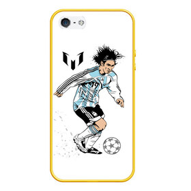 Чехол для iPhone 5/5S матовый с принтом Messi в Тюмени, Силикон | Область печати: задняя сторона чехла, без боковых панелей | barselona | messi | аргентина | барселона | испания | месси | мяч | футбол