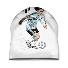 Шапка 3D с принтом Messi в Тюмени, 100% полиэстер | универсальный размер, печать по всей поверхности изделия | barselona | messi | аргентина | барселона | испания | месси | мяч | футбол