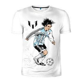 Мужская футболка 3D спортивная с принтом Messi в Тюмени, 100% полиэстер с улучшенными характеристиками | приталенный силуэт, круглая горловина, широкие плечи, сужается к линии бедра | barselona | messi | аргентина | барселона | испания | месси | мяч | футбол