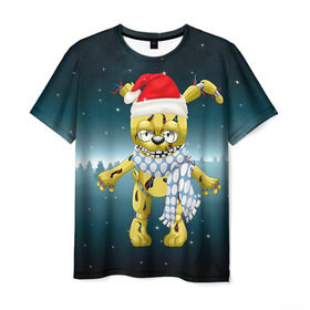 Мужская футболка 3D с принтом Five Nights At Freddy`s в Тюмени, 100% полиэфир | прямой крой, круглый вырез горловины, длина до линии бедер | Тематика изображения на принте: fnaf | freddy | бонни | медведь | мишка | фнаф | фокси | фредди